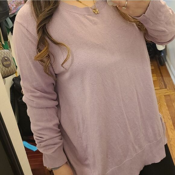 New York & Company Violet Open Back Sweater Size XLarge - Picture 1 of 11